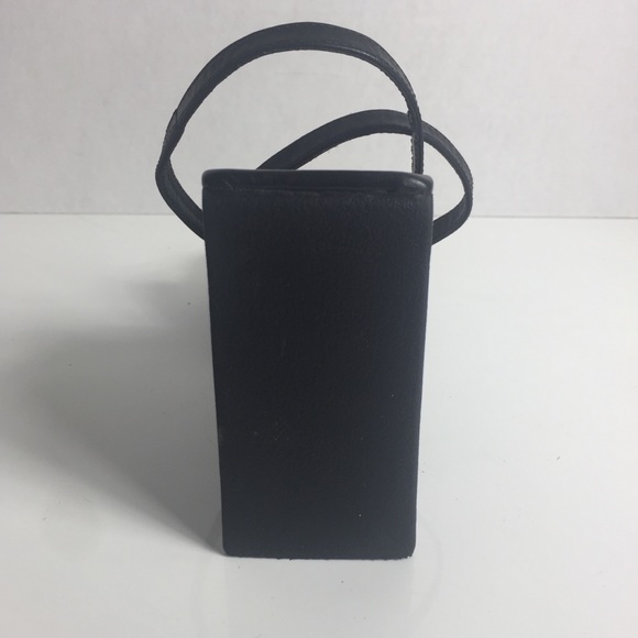 BCBG Minimalist Black Leather Ankle Strap Heels - Picture 5 of 8